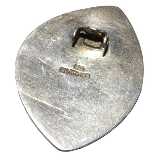 Vintage Bayanihan Sterling Silver Clip On Earrings Abstract Hollow 17.6 G Signed - Picture 10 of 10